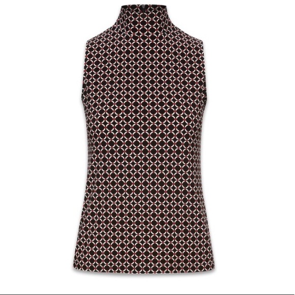 Anne Klein Matelot Sleeveless Mock Neck Top - Picture 1 of 4